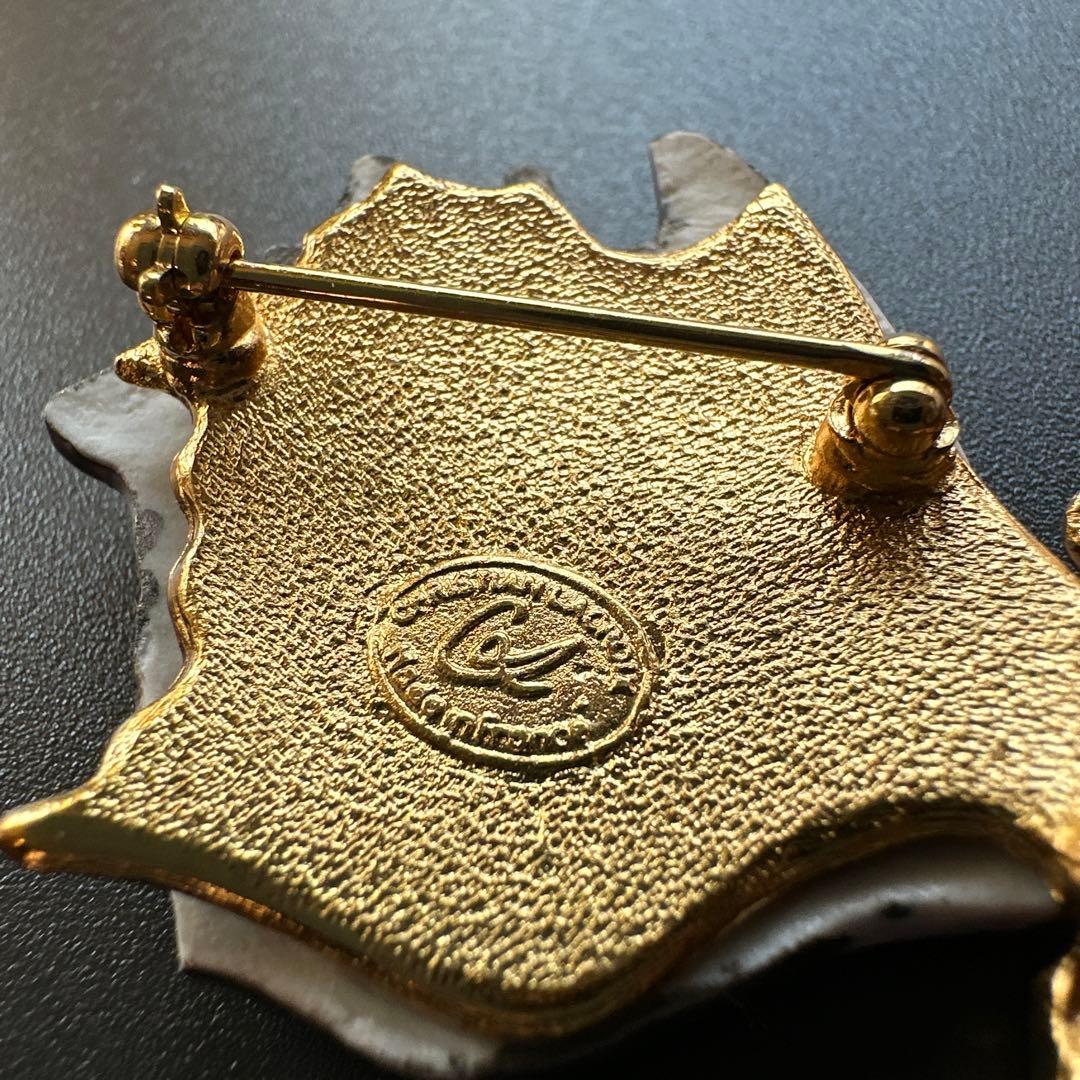 【vintage】訳あり　クリスチャンラクロワ　エナメル蝶ブローチ