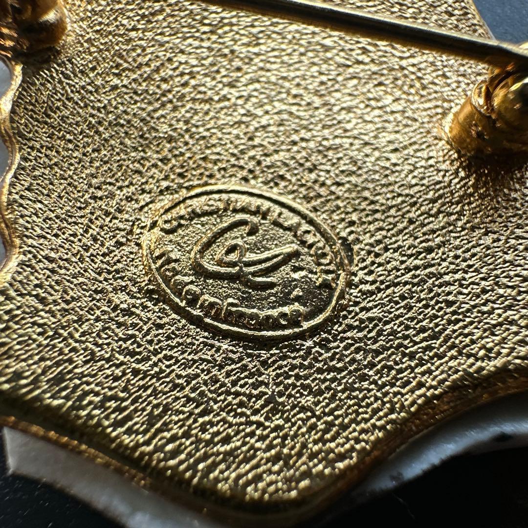 【vintage】訳あり　クリスチャンラクロワ　エナメル蝶ブローチ