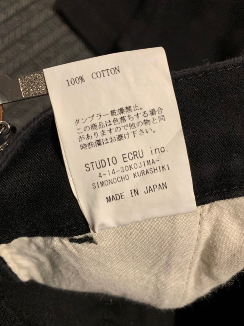 FOB FACTORY ブラック モールスキン トラウザーズ S 日本製