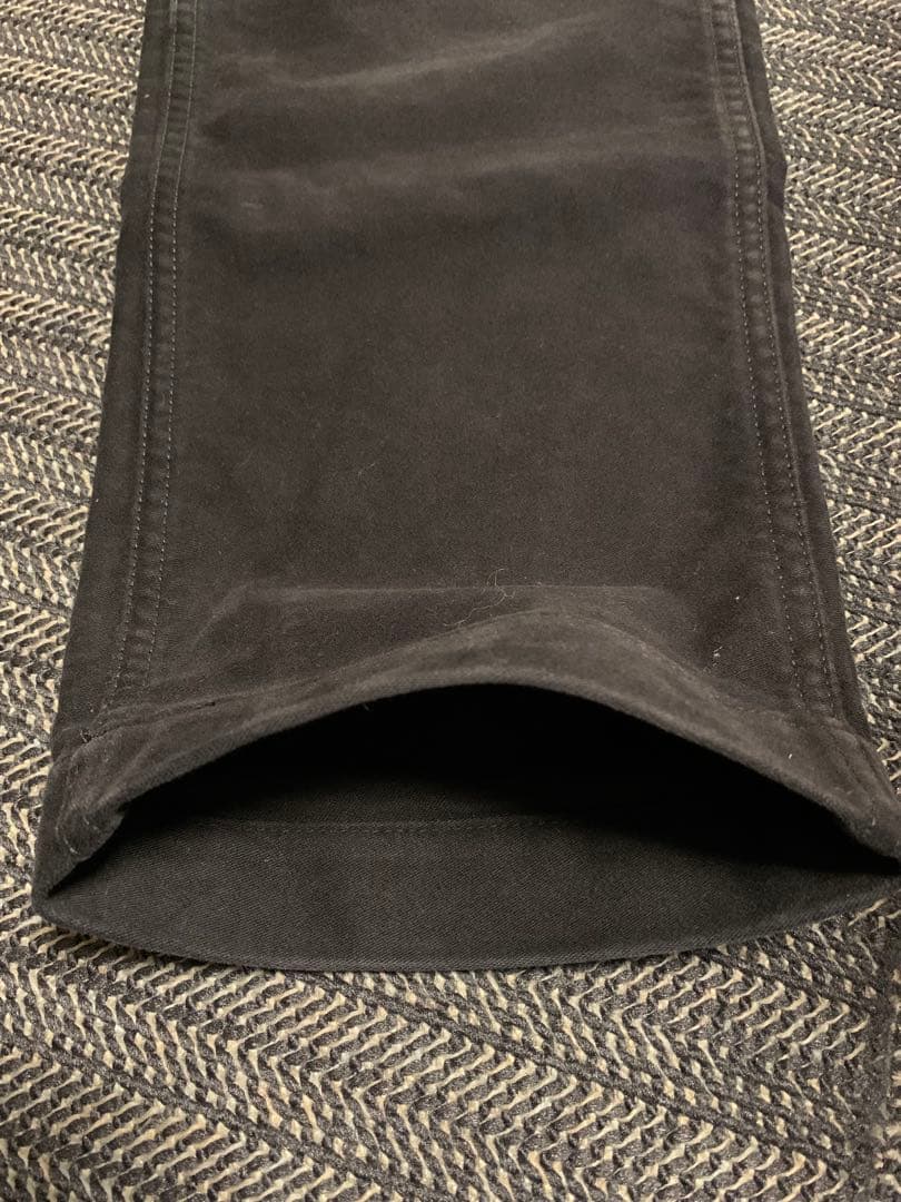 FOB FACTORY ブラック モールスキン トラウザーズ S 日本製