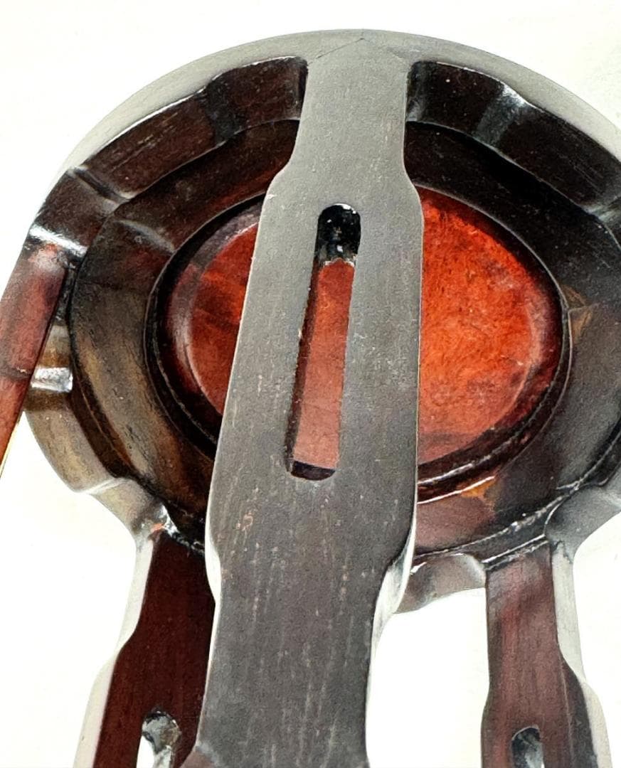 瘤杢 葡萄杢 唐木 透かし彫り小高卓台 玉杢 花梨 花台 華道 WWWT008