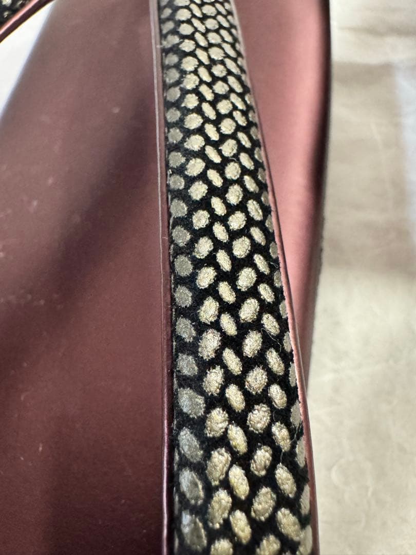 高級　草履バッグセット　和装　23.5㎝　一度使用　新品同様　ワインレッド