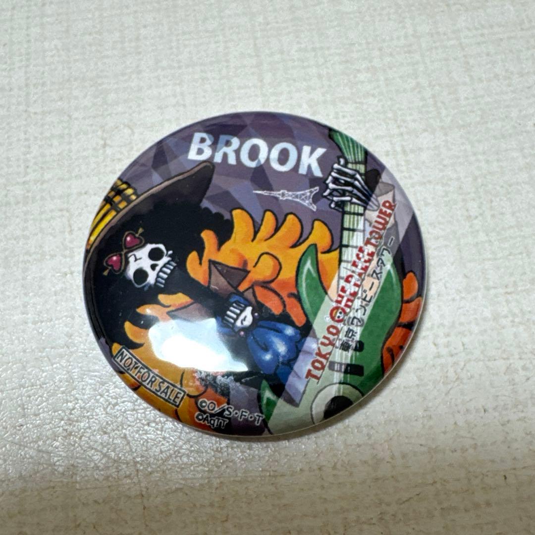 ワンピースタワー トンガリ缶バッジ ブルック&ステッカー&カード ブルックセット