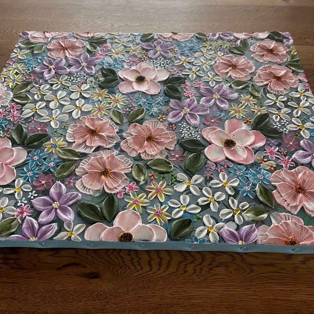 テクスチャーアート ボタニカル 絵画 壁掛けアートアートパネル 花 フラワー