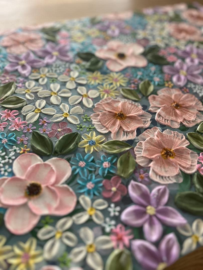 テクスチャーアート ボタニカル 絵画 壁掛けアートアートパネル 花 フラワー