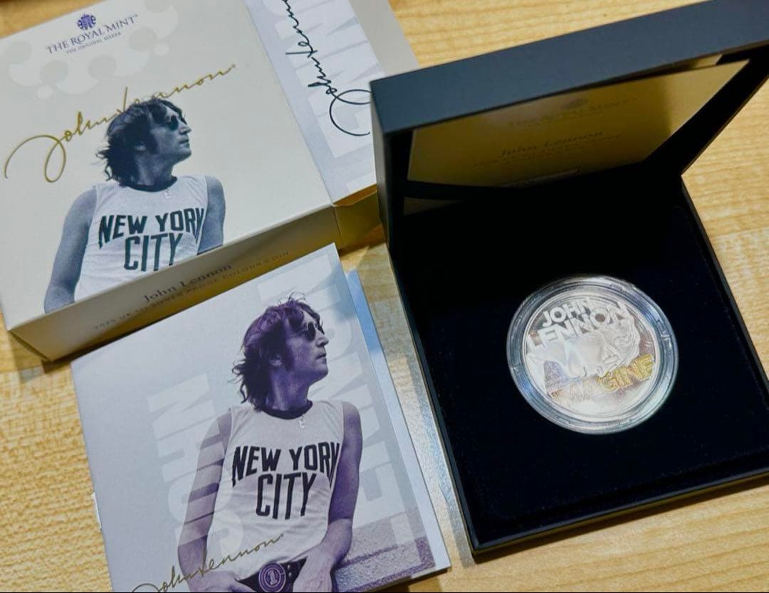 ⭐️ジョン・レノン1オンス純銀★レアなカラー限定5000枚★ビートルズ