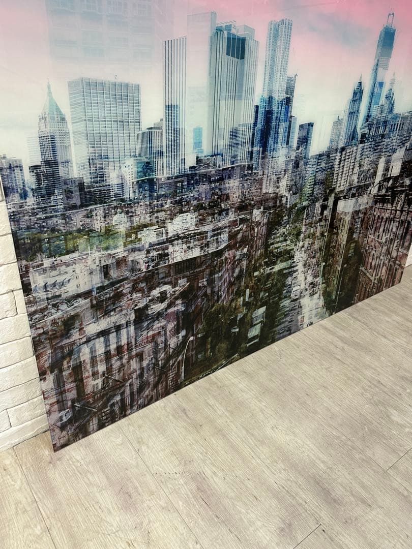 【東京都23区配送無料】定価8万円 ガラスアート 絵　ポスター　飾り　160cm