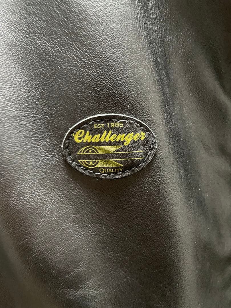【@R】CHALLENGER シングル レザー ライダース ジャケット L