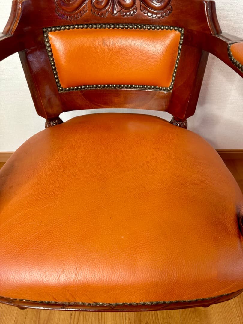K*K様 イタリア製 レザー アームチェア②