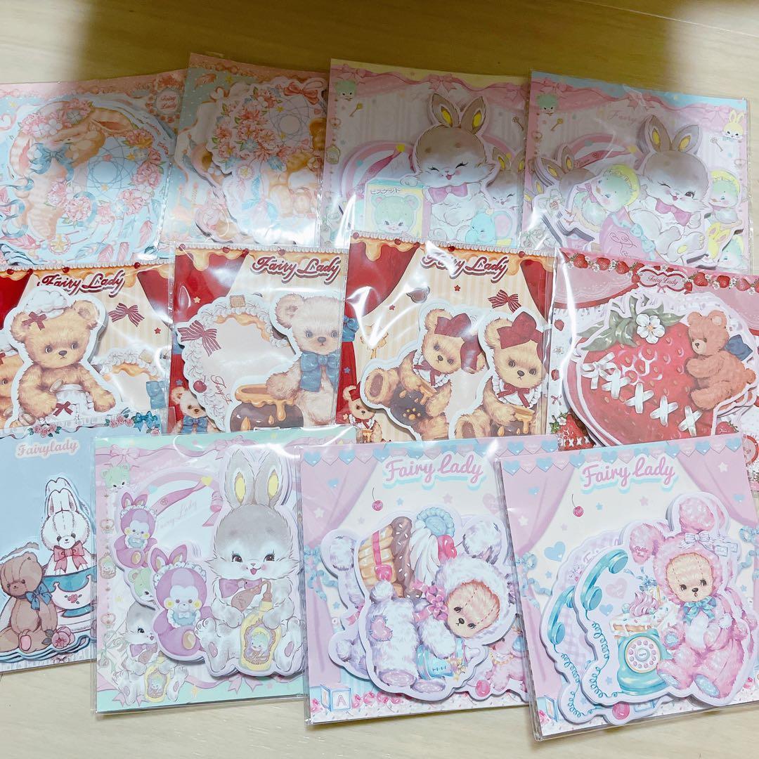 fairy lady まとめ売り　メモ　メモ帳　紙モノ　ダイカットメモ　大量