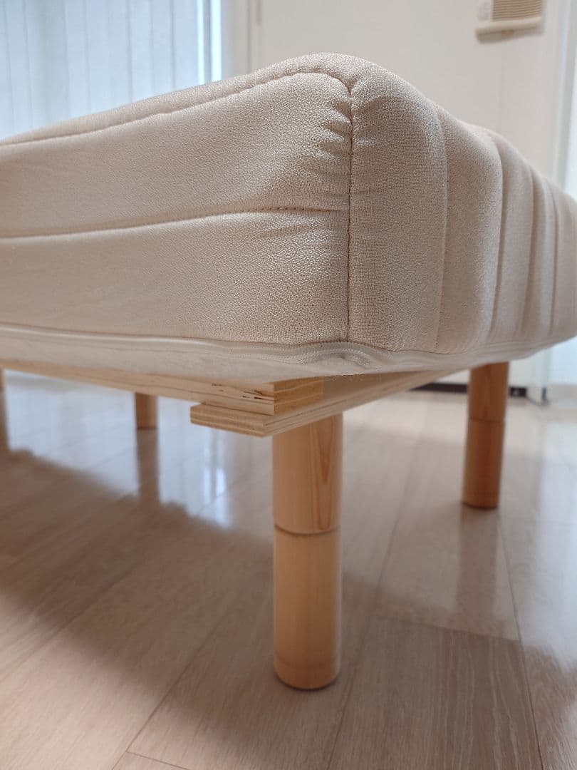 【送料込】脚付きマットレス セミシングル 高さ2段階調整可 ボンネルコイル