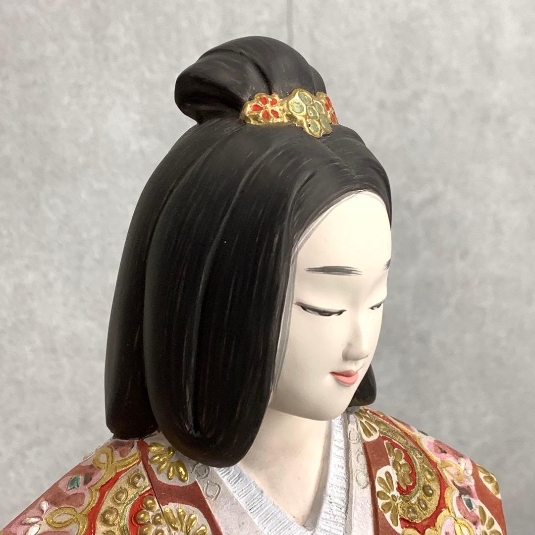 小副川祐二 余韻 箱付き 全長 約 43 cm 博多人形 楽器 人形