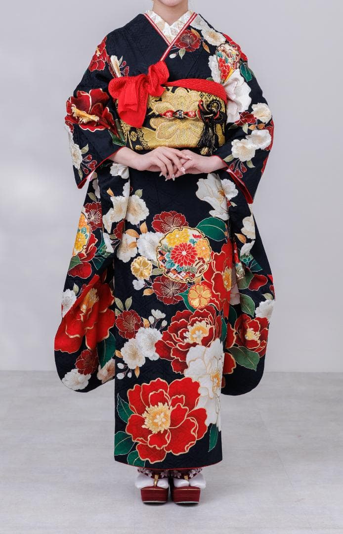 ≪美品≫正絹　振袖9点フルセット【806】【150cm~160cmの方用】