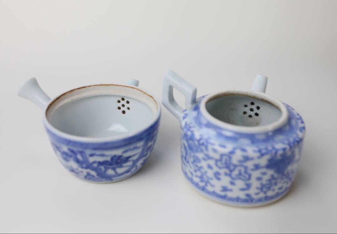 鳳樹軒文平造 染付 煎茶道具 茶道具急須 宝瓶 煎茶器 茶器 茶器セット 十二点