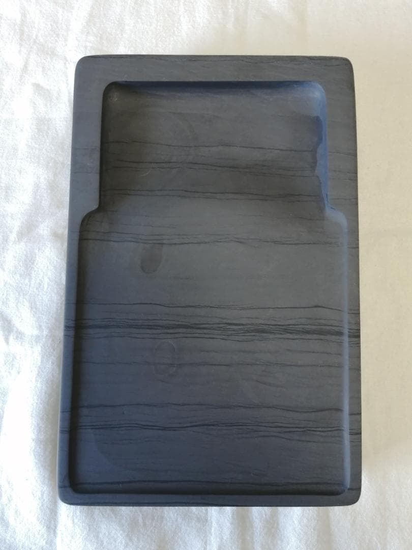 歙州硯　大硯　水波紋　250×162×50mm