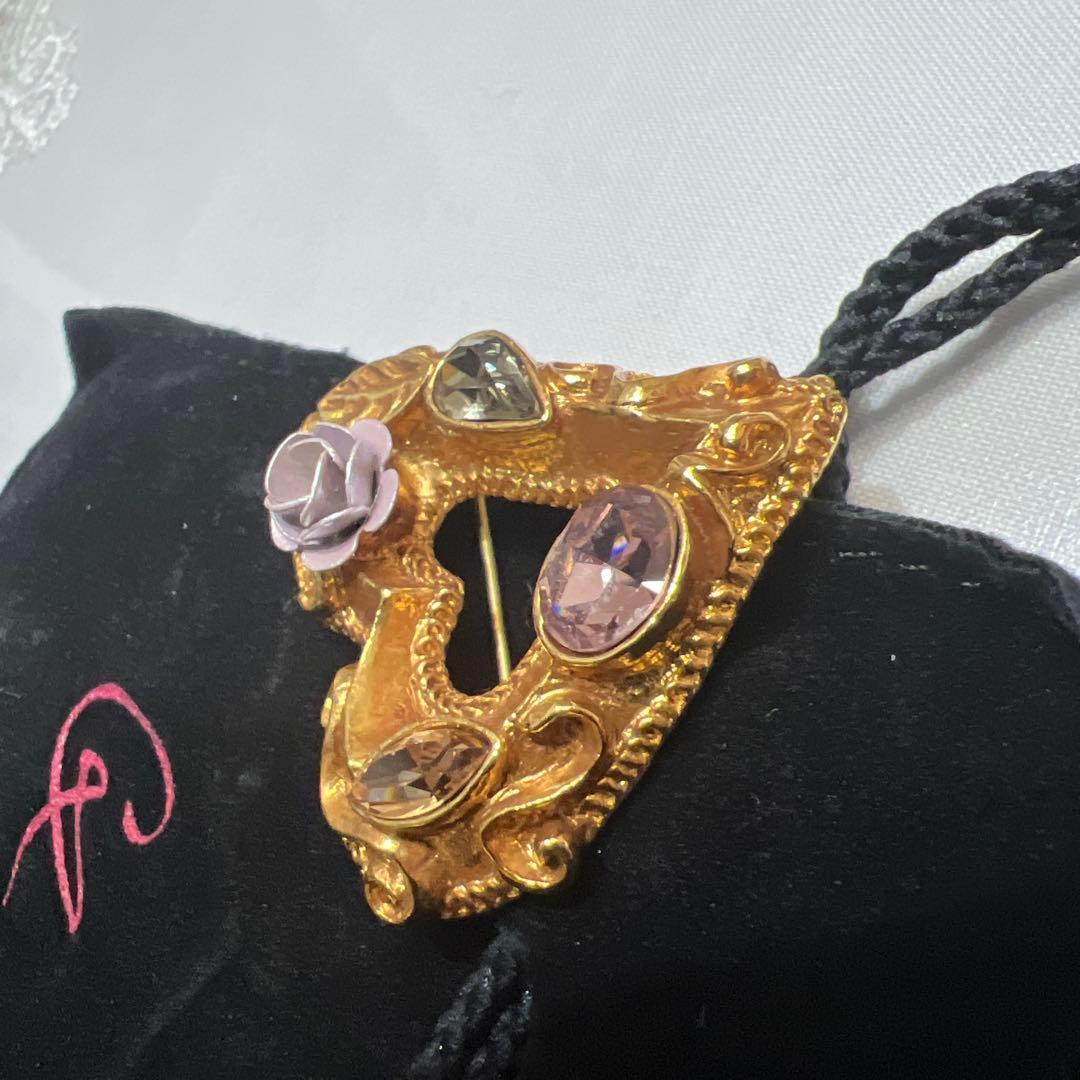 CHRISTIAN LACROIX ヴィンテージ ブローチ ハート