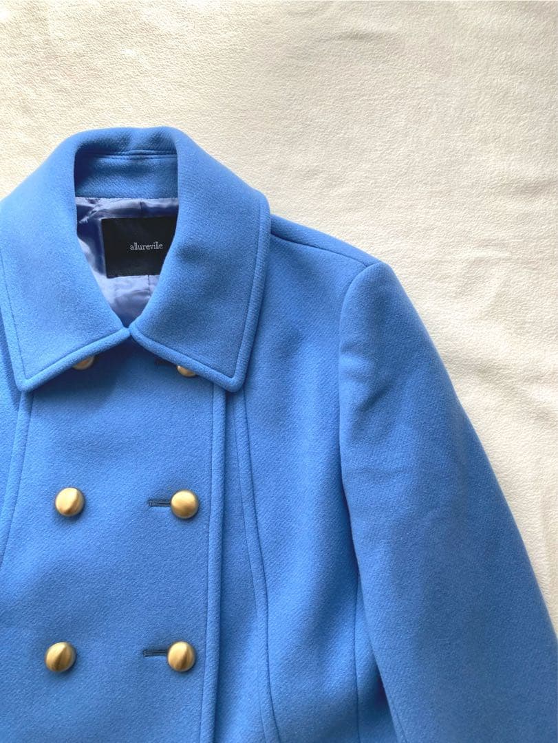 M inervaallureville 金ボタン　ダブルメルトンコート　2