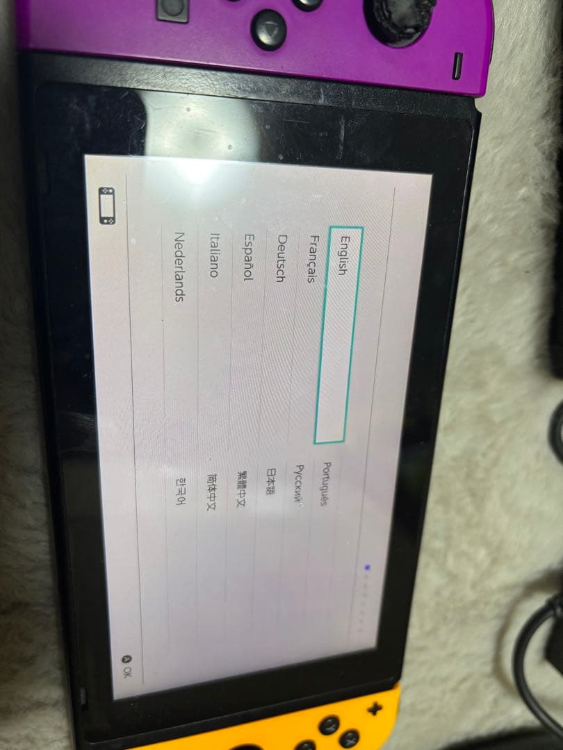 Nintendo Switch 本体 紫/黄 ドック付き