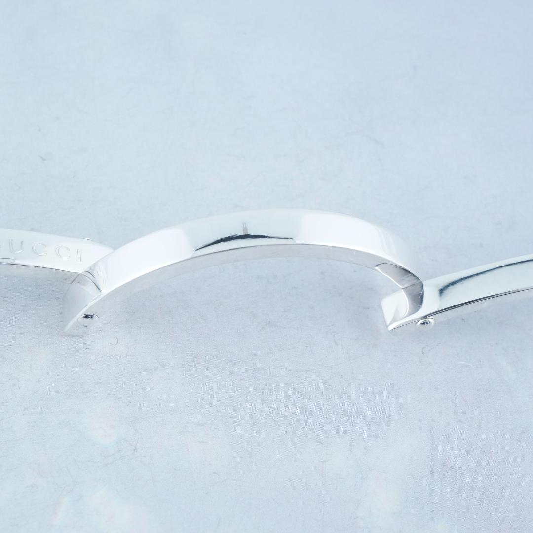 新品仕上 グッチ プレート ブレスレット バングル 925