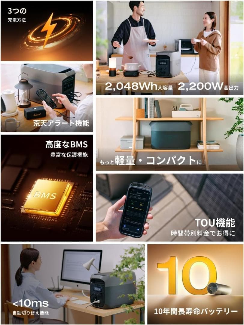 EcoFlow ポータブル電源 DELTA 3 Max 2048Wh大容量