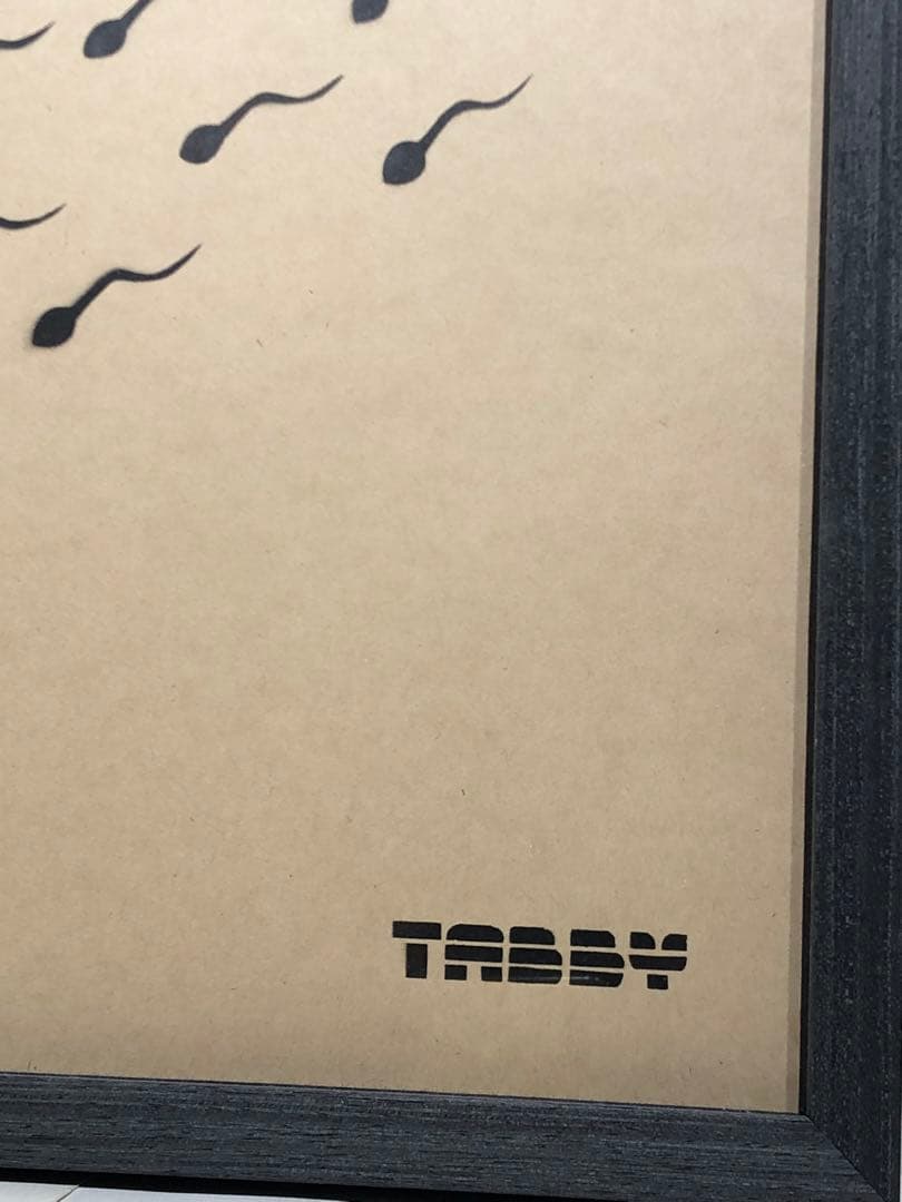 タビー　TABBY  紙にステンシル　スプレー　美品　箱付　現代アート