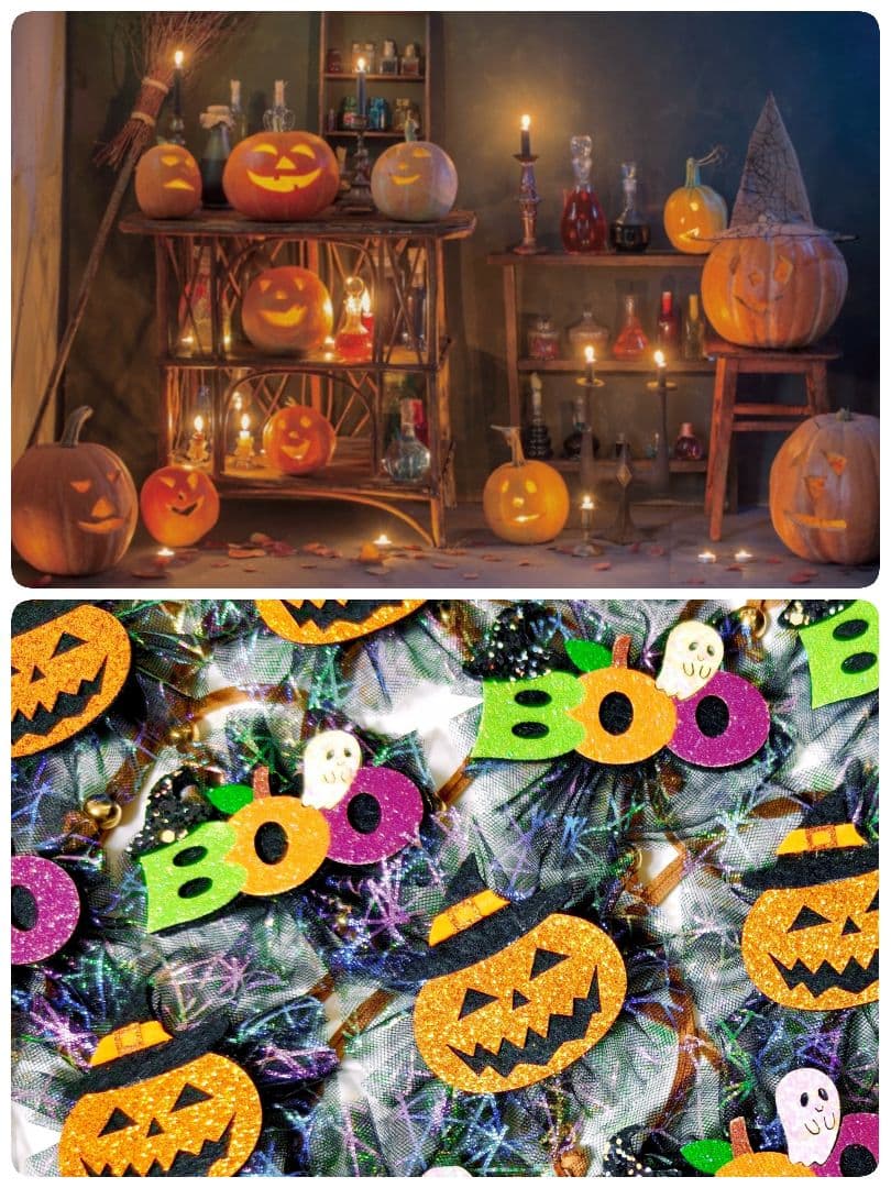 業務用　トリミングチョーカー　リボン　キラキラハロウィン　100個　10月