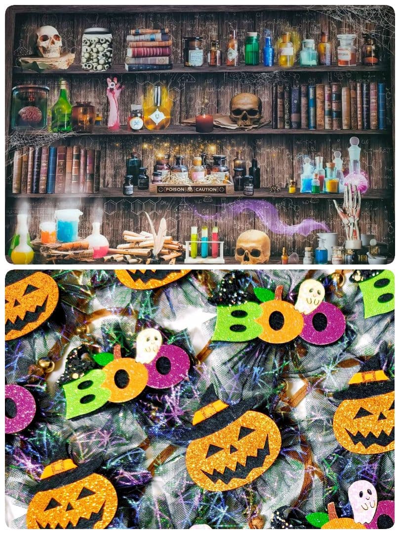 業務用　トリミングチョーカー　リボン　キラキラハロウィン　100個　10月