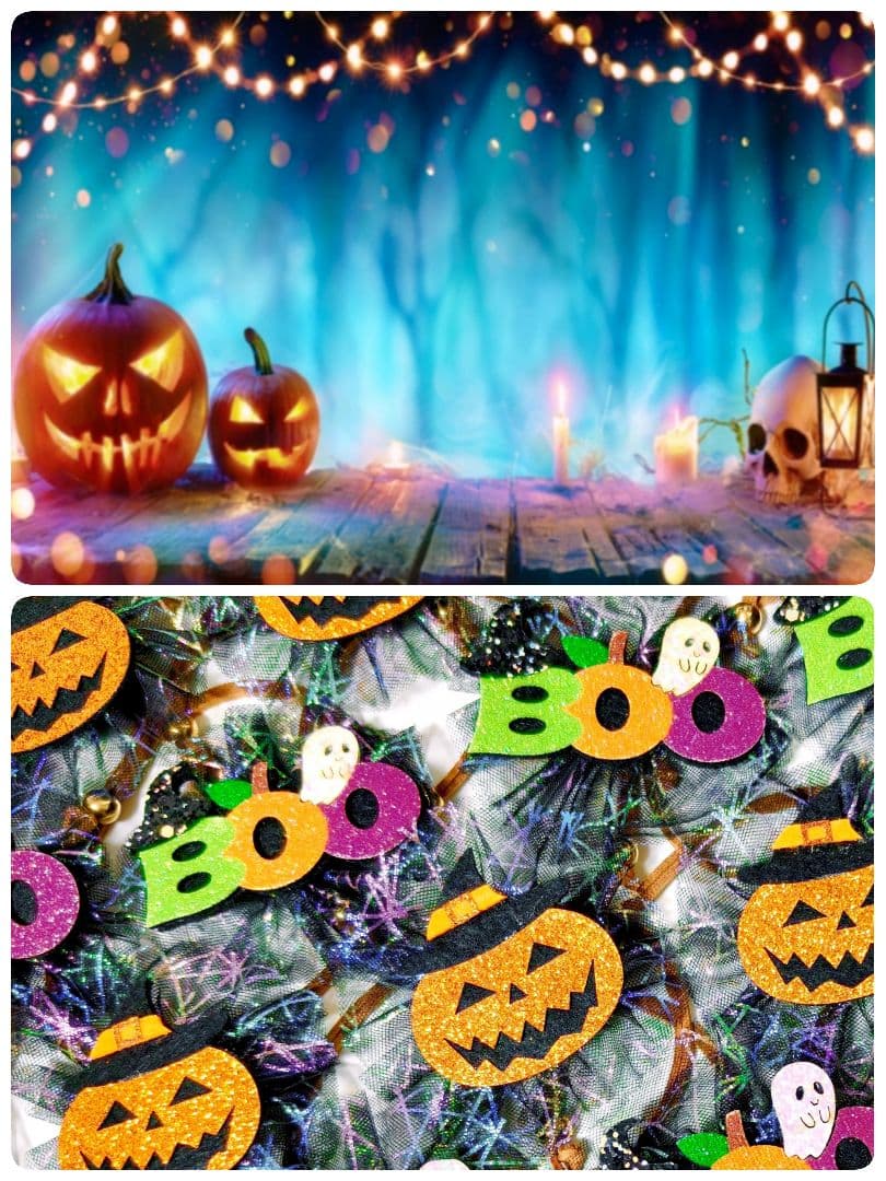 業務用　トリミングチョーカー　リボン　キラキラハロウィン　100個　10月