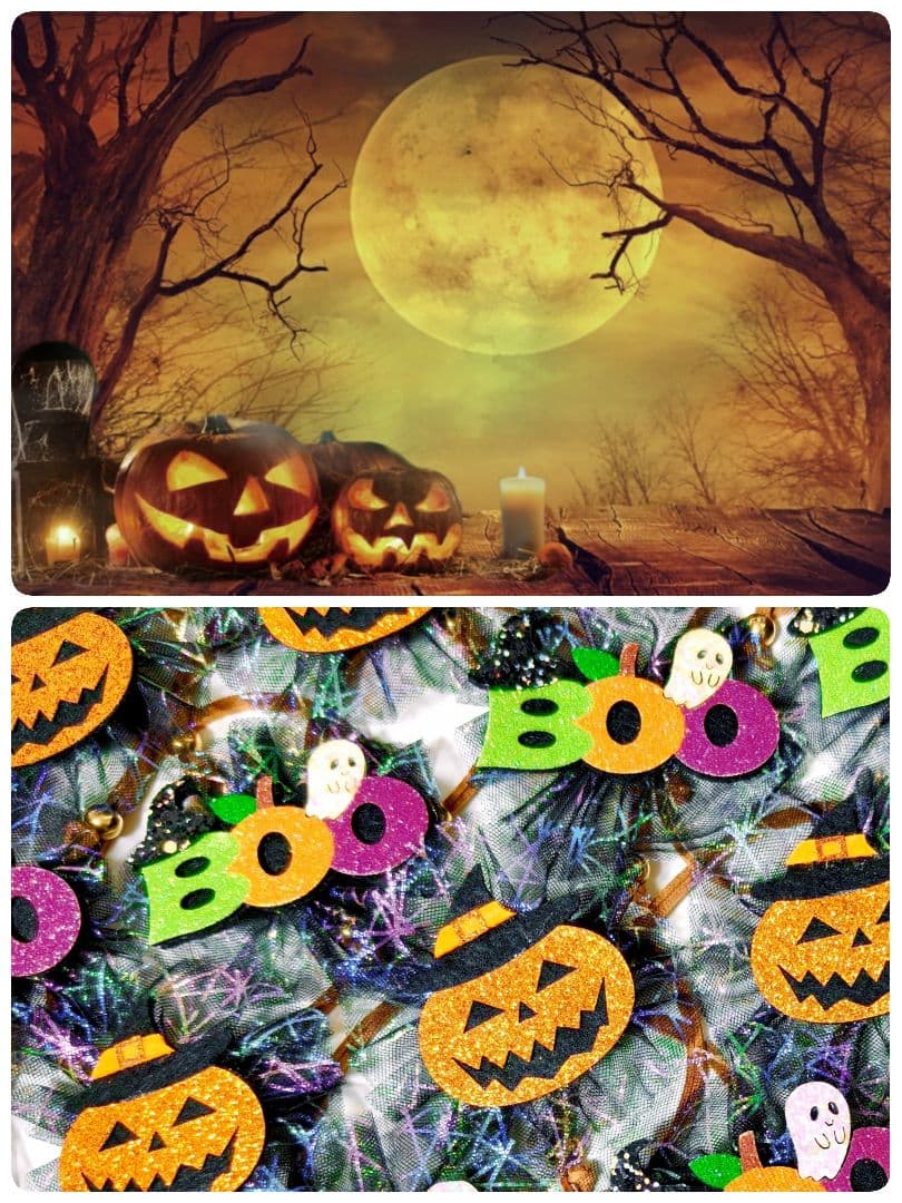 業務用　トリミングチョーカー　リボン　キラキラハロウィン　100個　10月