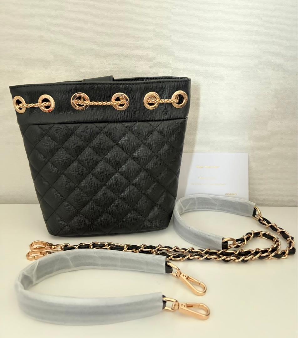 CHANEL ショルダーバッグ 2way 巾着 ノベルティ 非売品 ギフト 黒