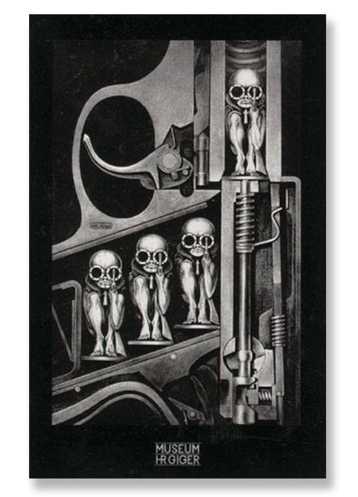 額装品/Birthmachine（HR ギーガー）H.R.Giger