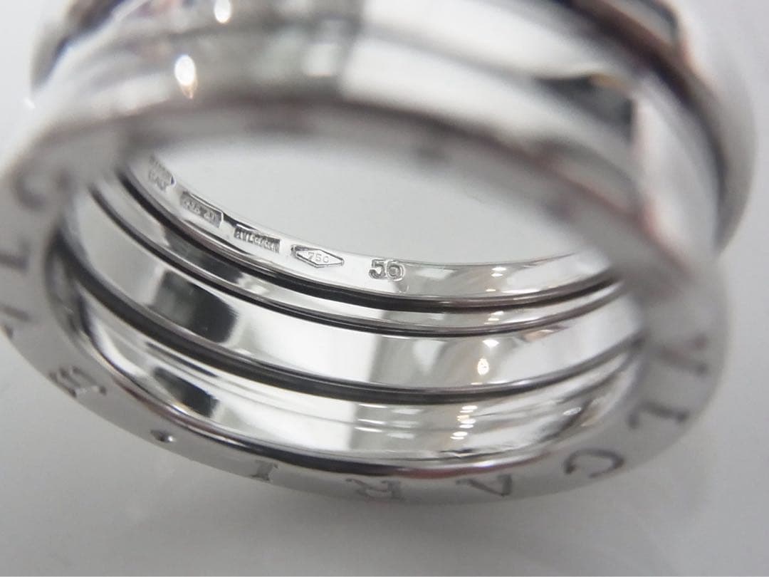 ブルガリ #56 15.5号 ビーゼロワン リング K18WG Bzero1