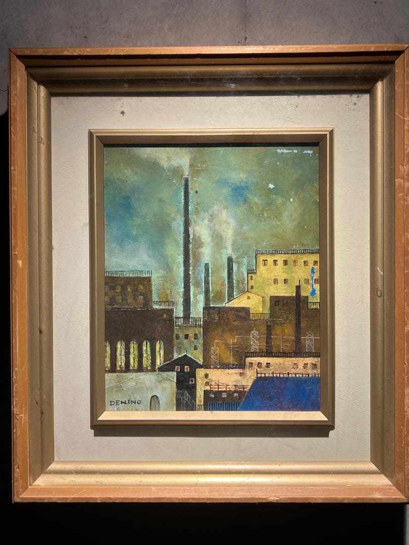 井上伝【風景画】肉筆油彩画　直筆サインあり