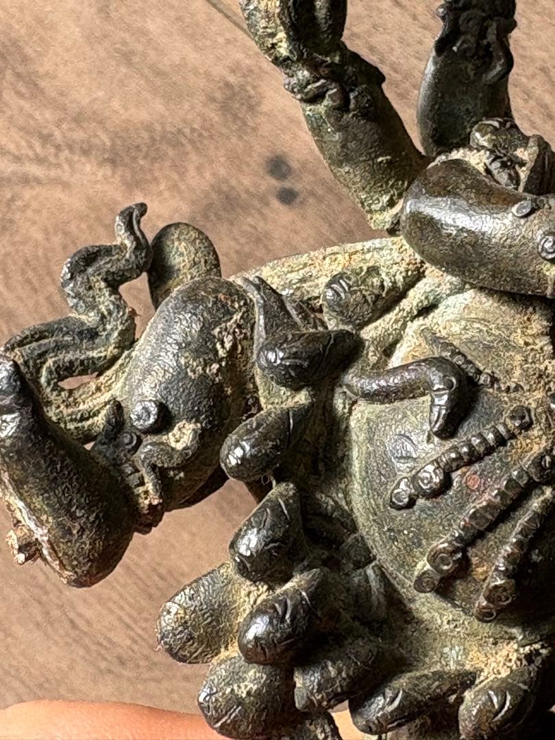 チベット仏教 マハーカーラ像　旧藏 清時代 古銅製