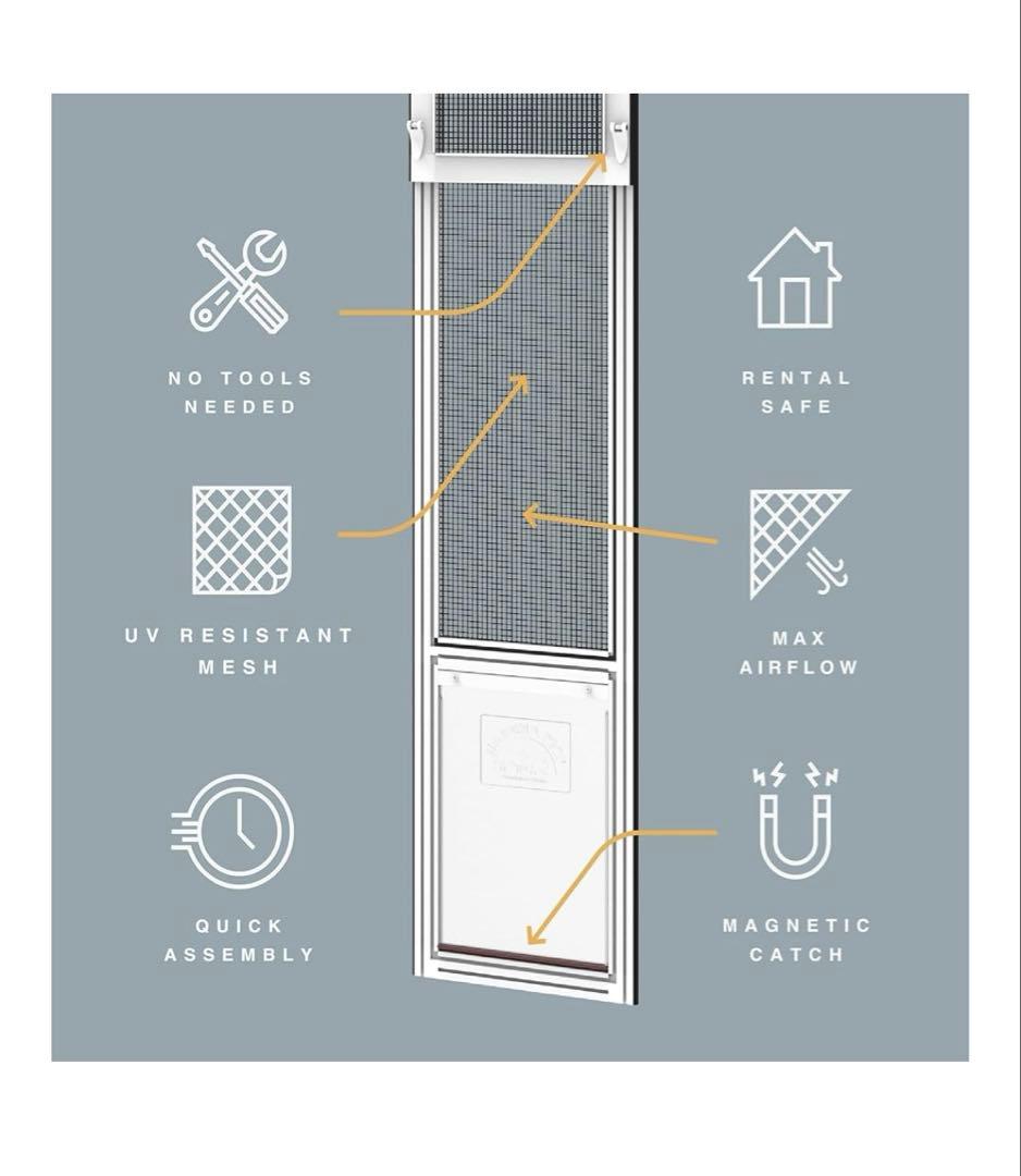 ペットドア 工事不要 取り付け簡単