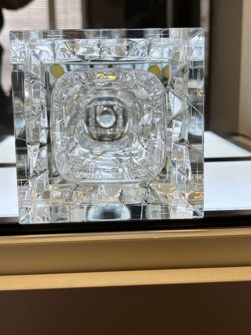 HOYA クリスタル　佐々木文夫　花瓶　フラワーベース　　最高級　貴重　中古品