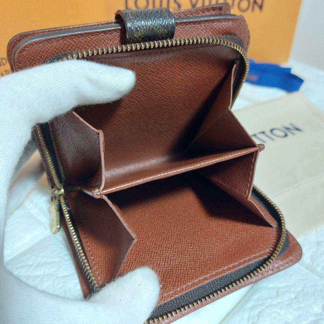 Louis Vuitton ルイヴィトン モノグラム コンパクトジップ二つ折財布
