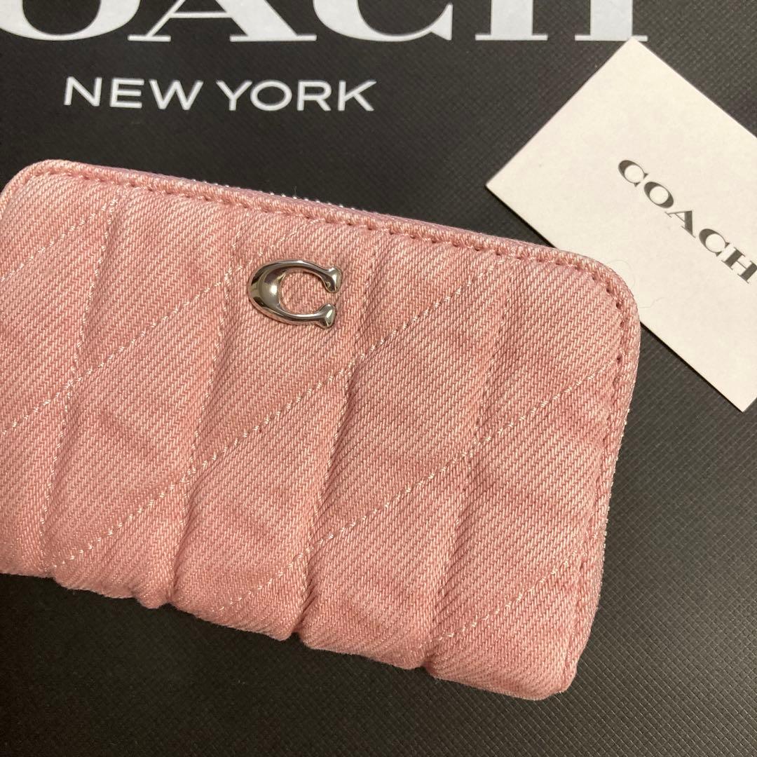 コーチ　COACH ピンク キルティング ケース　未使用　正規品　財布