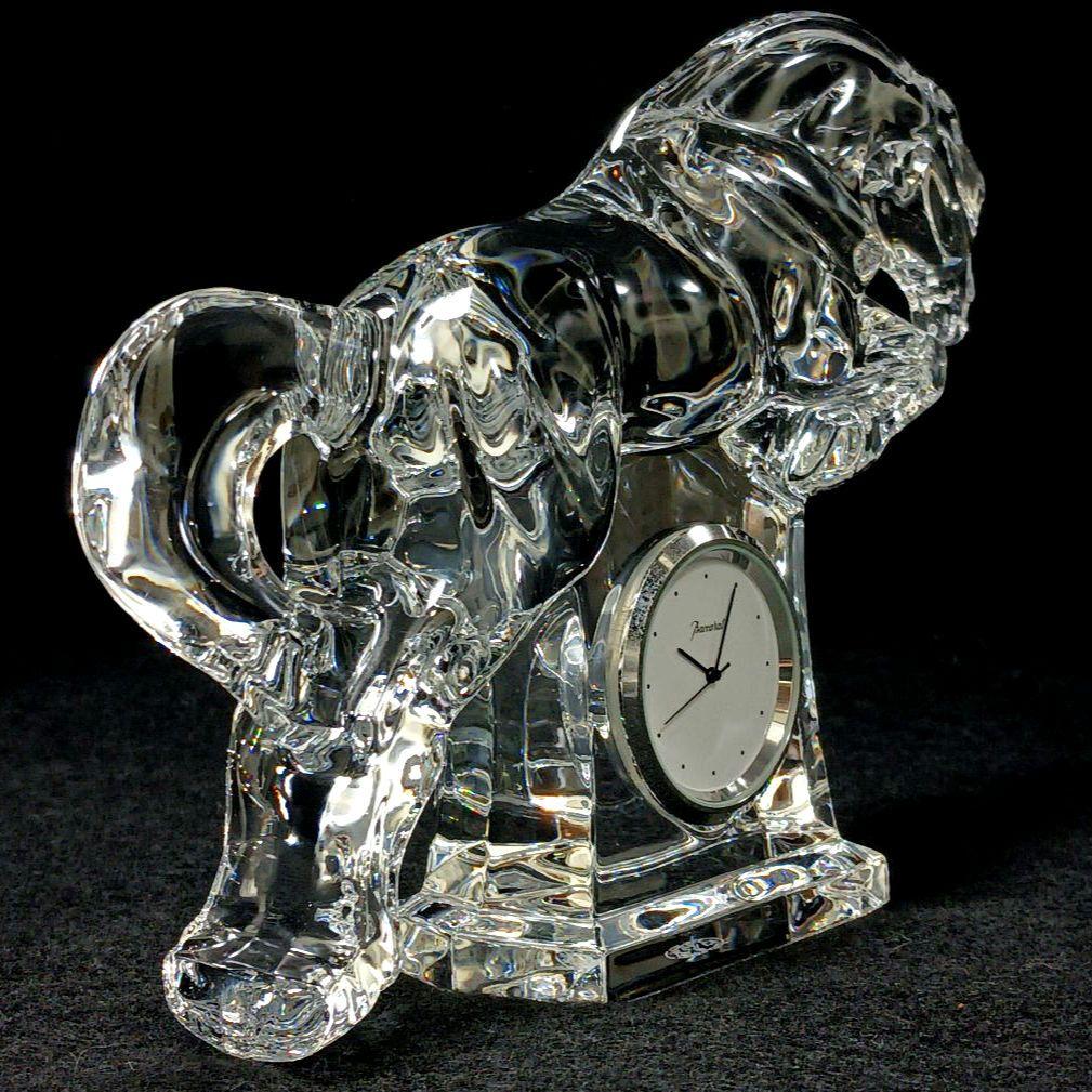Y2799-1 バカラ ジャンピングホース 馬 置時計 横16㎝