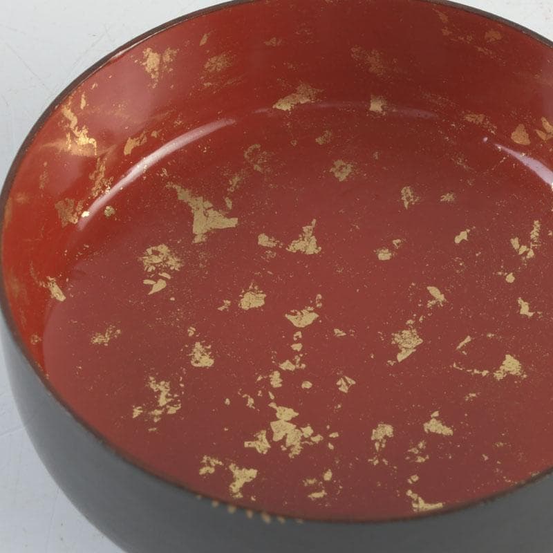 茶道具　山中塗　道場宗廣作　唐松文　一閑　大棗　仕覆付　共箱　V　9545