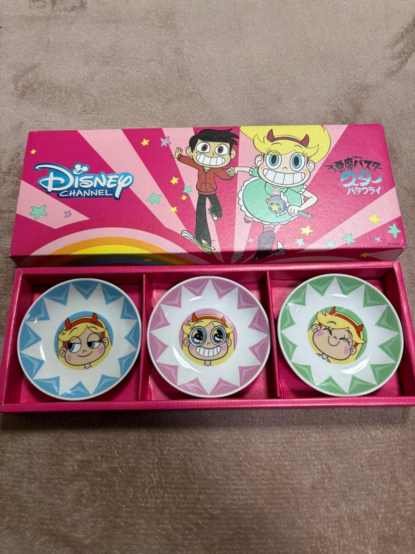 悪魔バスター　スターバタフライ　小皿 3点セット ディズニーチャンネル