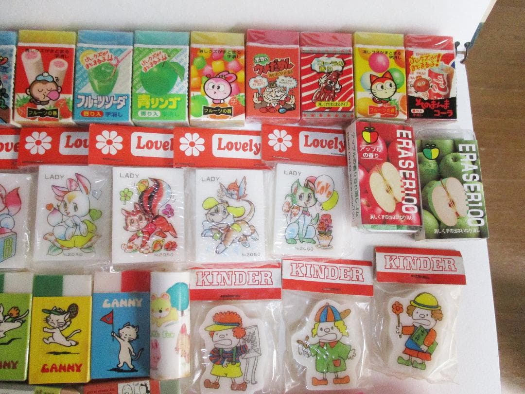 レトロファンシー消ゴム 鉛筆キャップ 大量セット 未使用 たのしみ屋様リクエスト