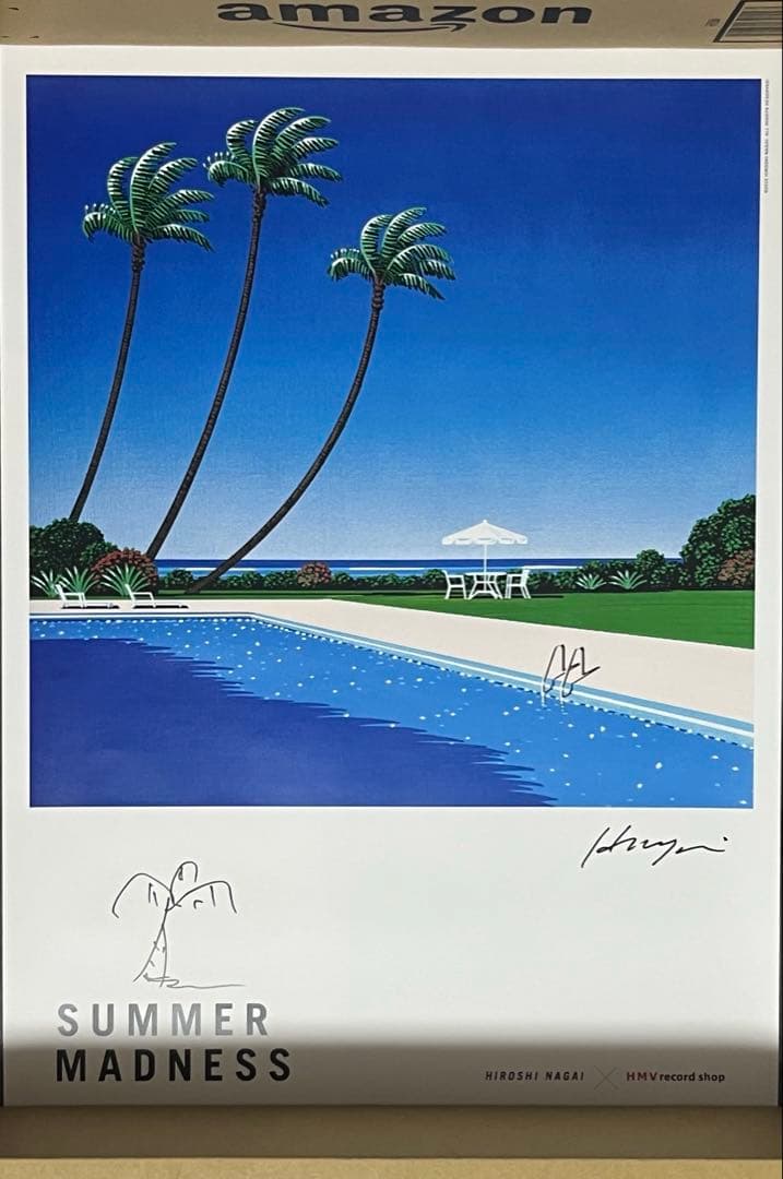 永井博　Summer Madness ポスター　直筆サイン入り