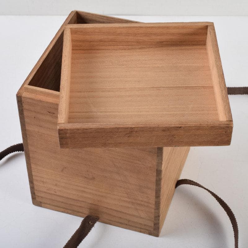 茶道具　織部焼　青織部　水指　陶印あり　時代箱　C　9077