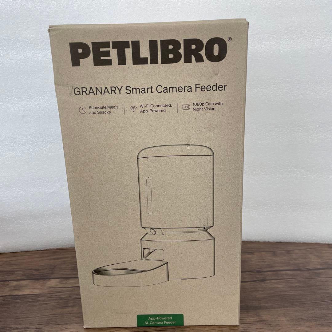 12130 PETLIBRO 自動給餌器 猫 カメラ付き 5L大容量 ホワイト