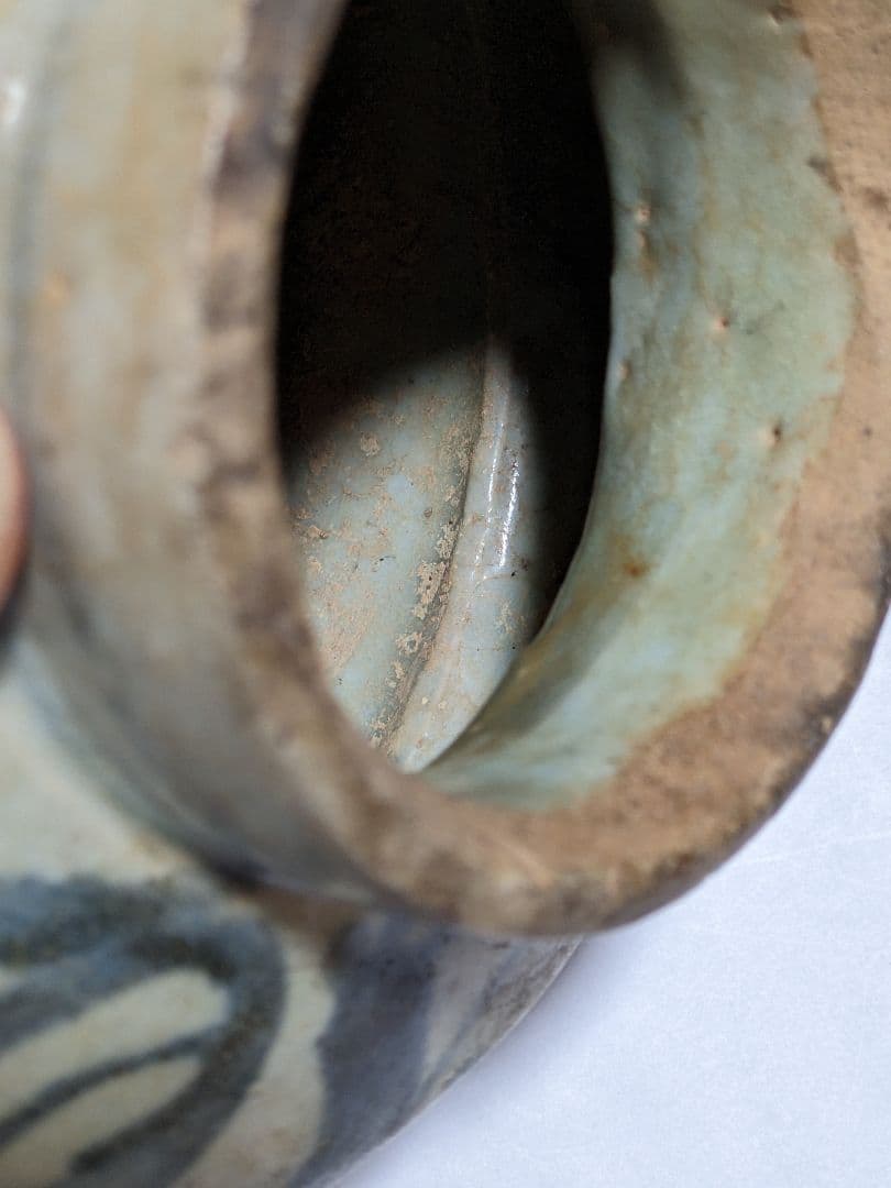 ♦中国陶磁 明時代末 漳州窯 呉須染付 壺 呉州手 置物飾り レア物古美術骨董品