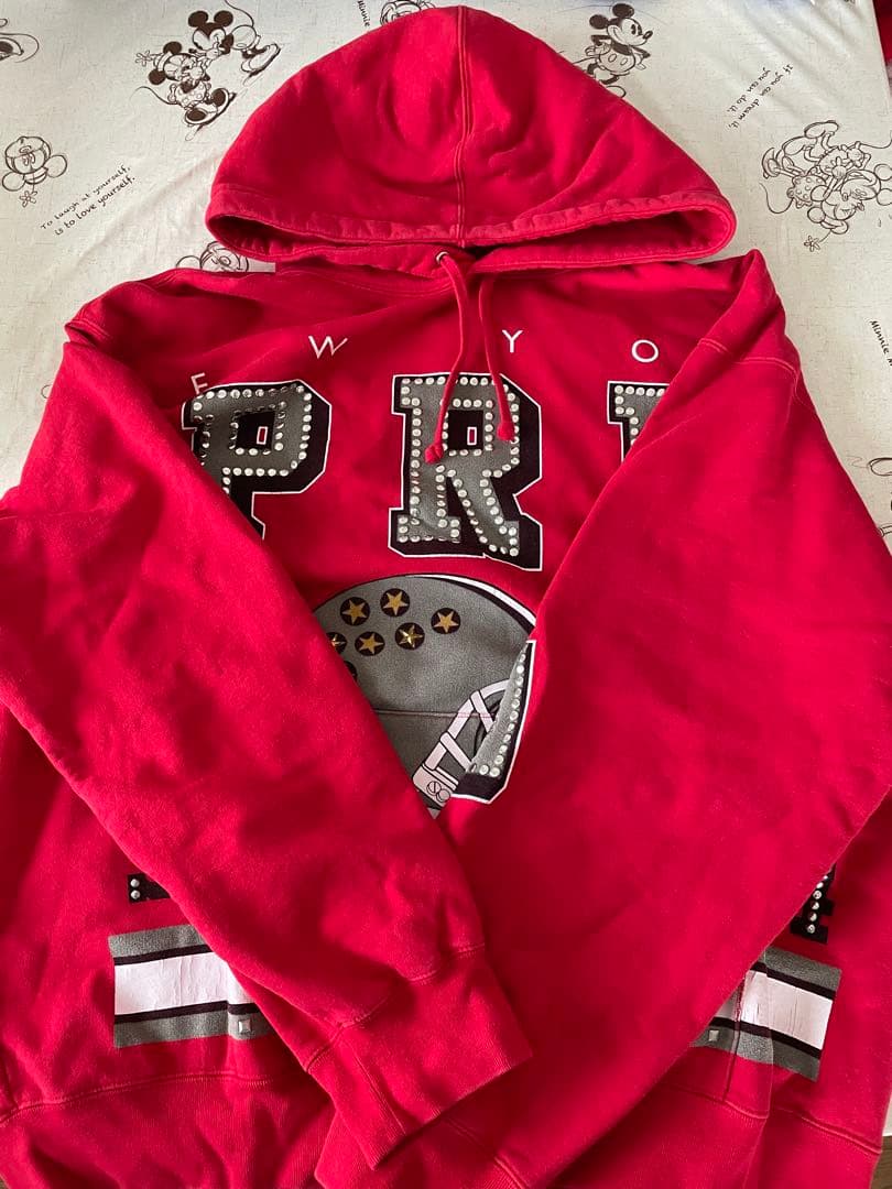 supreme_フーディー_レッド