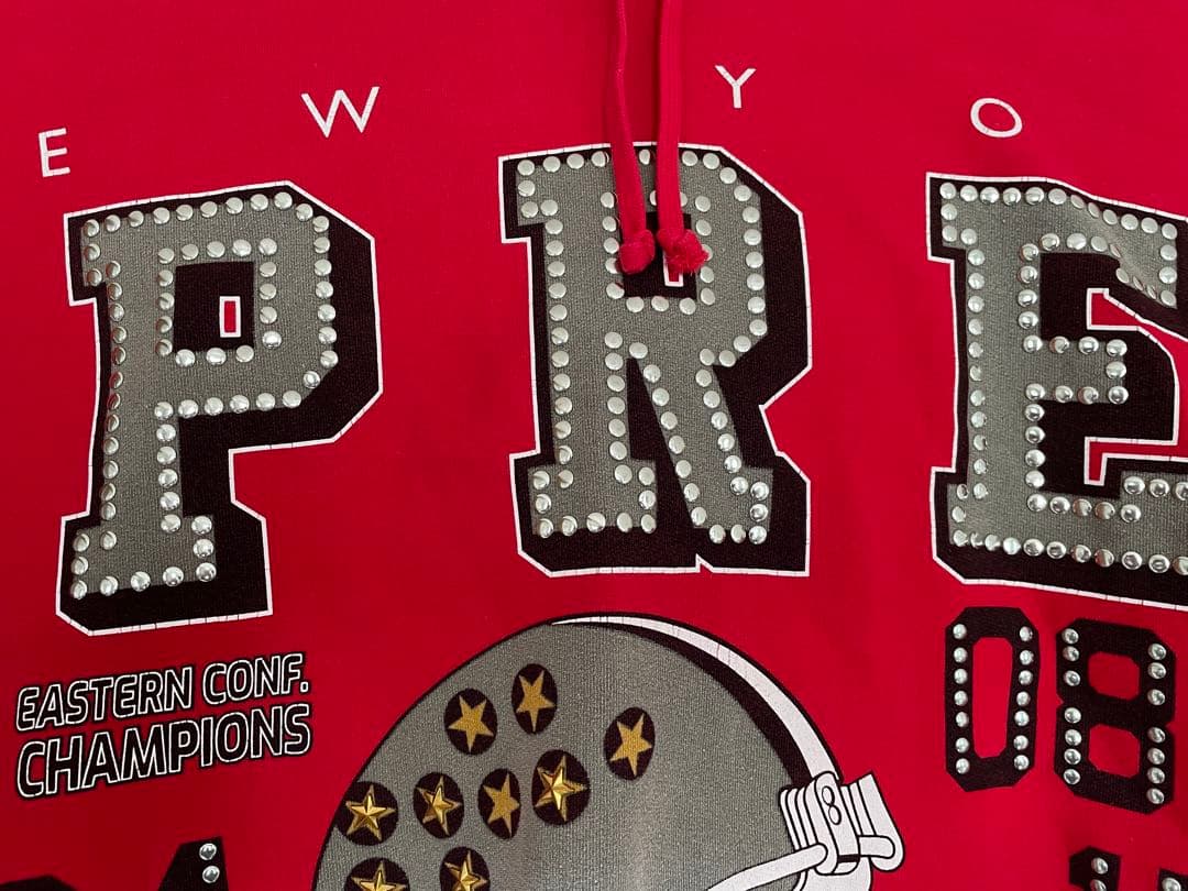 supreme_フーディー_レッド