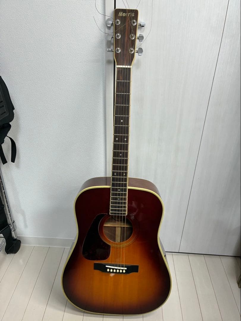 Morris モーリス アコースティックギター 左利き用レフティ ソフトケース付
