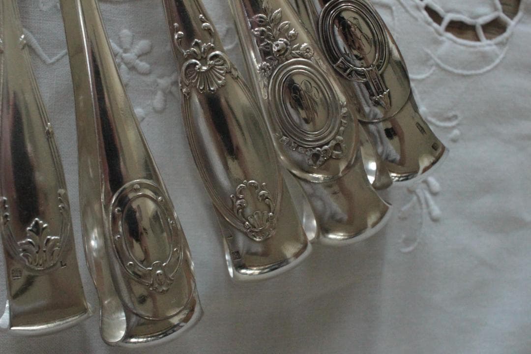 【C】シルバーコーティングのトング/野獣の足・フランスアンティーク